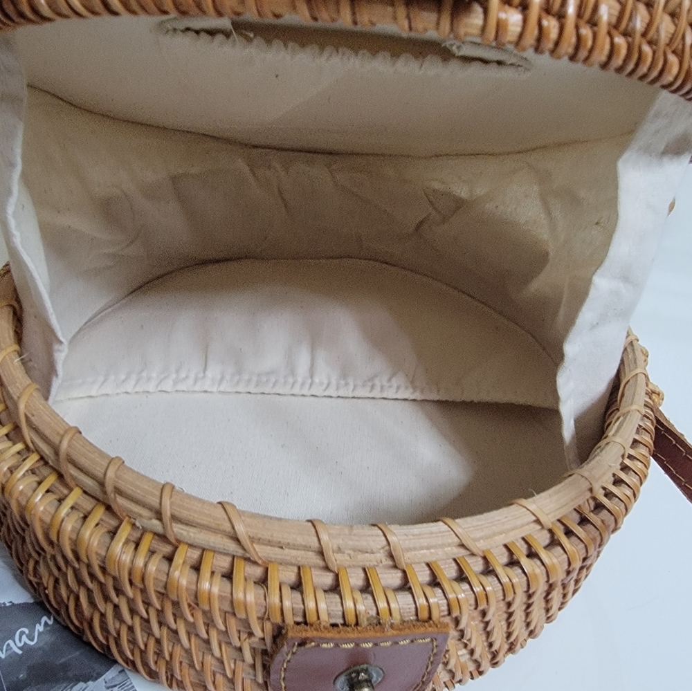 Rattan Circle Boho Bag - Picture 5 of 8